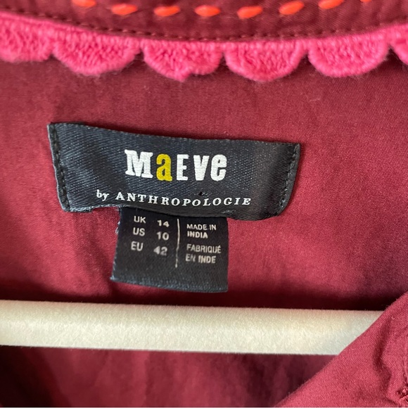 Anthro Maeve Embroidered Top - Picture 5 of 7